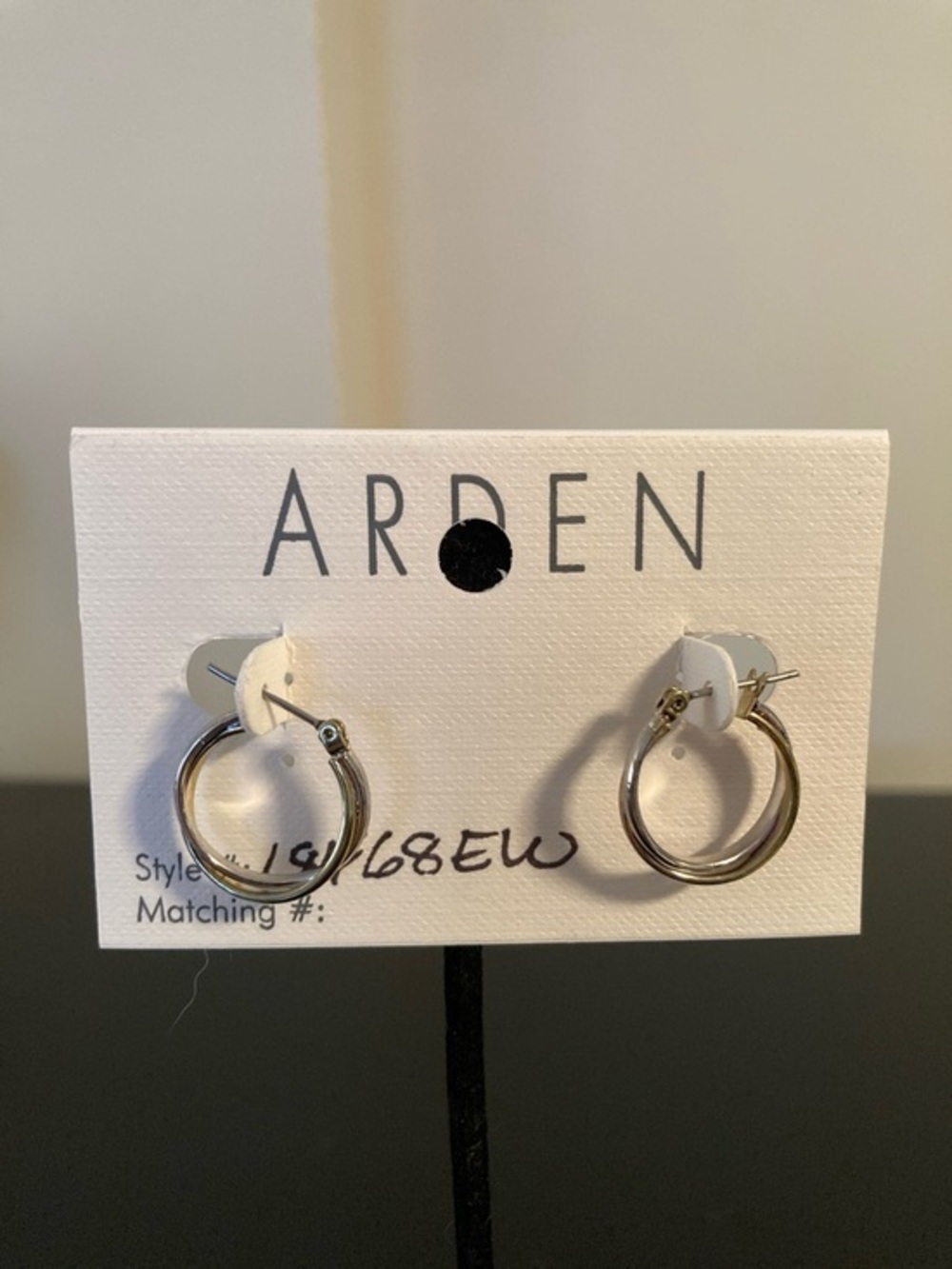 Ardene Shiny Silver Double Hoop Earrings